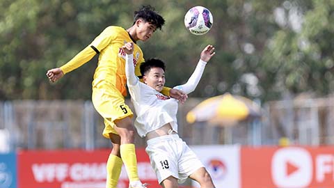 VCK U19 Quốc gia 2023: SHB Đà Nẵng buộc ĐKVĐ Hà Nội FC phải chia điểm 